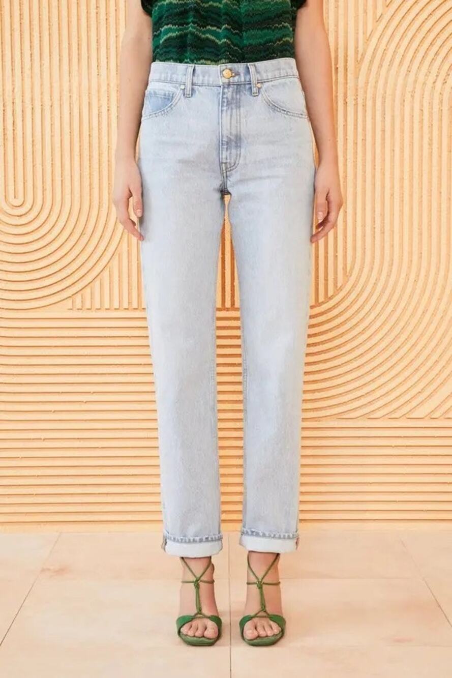 Ulla Johnson The Daphne Jean Straight Leg In Glacier Wash Size 27